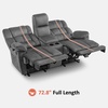 image:imageMCombo Zero Gravity Power Recliner Sofa with Drop Down Table Heat and Vibration Massage 3 Seater Dual Reclining Couch with USB Ports Cup Holders for Living Room Fabric RS6236 GreyGrey