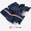 image:imageMCombo Zero Gravity Power Recliner Sofa with Drop Down Table Heat and Vibration Massage 3 Seater Dual Reclining Couch with USB Ports Cup Holders for Living Room Fabric RS6236 GreyNavy Blue