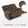 image:imageMCombo Zero Gravity Power Recliner Sofa with Drop Down Table Heat and Vibration Massage 3 Seater Dual Reclining Couch with USB Ports Cup Holders for Living Room Fabric RS6236 GreyDark Brown