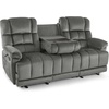 image:imageMCombo Zero Gravity Power Recliner Sofa with Drop Down Table Heat and Vibration Massage 3 Seater Dual Reclining Couch with USB Ports Cup Holders for Living Room Fabric RS6236 GreyGrey