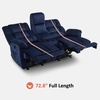 image:imageMCombo Zero Gravity Power Recliner Sofa with Drop Down Table Heat and Vibration Massage 3 Seater Dual Reclining Couch with USB Ports Cup Holders for Living Room Fabric RS6236 GreyNavy Blue