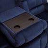 image:imageMCombo Zero Gravity Power Recliner Sofa with Drop Down Table Heat and Vibration Massage 3 Seater Dual Reclining Couch with USB Ports Cup Holders for Living Room Fabric RS6236 GreyNavy Blue