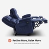 image:imageMCombo Zero Gravity Power Recliner Sofa with Drop Down Table Heat and Vibration Massage 3 Seater Dual Reclining Couch with USB Ports Cup Holders for Living Room Fabric RS6236 GreyNavy Blue