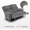 image:imageMCombo Zero Gravity Power Recliner Sofa with Drop Down Table Heat and Vibration Massage 3 Seater Dual Reclining Couch with USB Ports Cup Holders for Living Room Fabric RS6236 GreyGrey