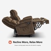 image:imageMCombo Zero Gravity Power Recliner Sofa with Drop Down Table Heat and Vibration Massage 3 Seater Dual Reclining Couch with USB Ports Cup Holders for Living Room Fabric RS6236 GreyDark Brown