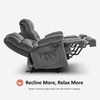 image:imageMCombo Zero Gravity Power Recliner Sofa with Drop Down Table Heat and Vibration Massage 3 Seater Dual Reclining Couch with USB Ports Cup Holders for Living Room Fabric RS6236 GreyGrey