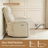 image:imageMCombo Zero Wall Recliner Chair Power Wall Hugger Recliner with USB amp TypeC Dual Charge Ports for Small Space Living Room RV PR644 Dark GreyBeige