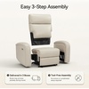 image:imageMCombo Zero Wall Recliner Chair Power Wall Hugger Recliner with USB amp TypeC Dual Charge Ports for Small Space Living Room RV PR644 Dark GreyBeige
