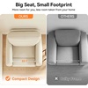 image:imageMCombo Zero Wall Recliner Chair Power Wall Hugger Recliner with USB amp TypeC Dual Charge Ports for Small Space Living Room RV PR644 Dark GreyBeige