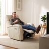 image:imageMCombo Zero Wall Recliner Chair Power Wall Hugger Recliner with USB amp TypeC Dual Charge Ports for Small Space Living Room RV PR644 Dark GreyBeige
