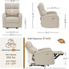 image:imageMCombo Zero Wall Recliner Chair Power Wall Hugger Recliner with USB amp TypeC Dual Charge Ports for Small Space Living Room RV PR644 Dark GreyBeige