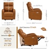 image:imageMCombo Zero Wall Recliner Chair Power Wall Hugger Recliner with USB amp TypeC Dual Charge Ports for Small Space Living Room RV PR644 Dark GreyCognac Brown