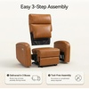 image:imageMCombo Zero Wall Recliner Chair Power Wall Hugger Recliner with USB amp TypeC Dual Charge Ports for Small Space Living Room RV PR644 Dark GreyCognac Brown