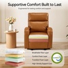 image:imageMCombo Zero Wall Recliner Chair Power Wall Hugger Recliner with USB amp TypeC Dual Charge Ports for Small Space Living Room RV PR644 Dark GreyCognac Brown