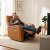 image:imageMCombo Zero Wall Recliner Chair Power Wall Hugger Recliner with USB amp TypeC Dual Charge Ports for Small Space Living Room RV PR644 Dark GreyCognac Brown