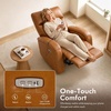 image:imageMCombo Zero Wall Recliner Chair Power Wall Hugger Recliner with USB amp TypeC Dual Charge Ports for Small Space Living Room RV PR644 Dark GreyCognac Brown