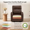image:imageMCombo Zero Wall Recliner Chair Power Wall Hugger Recliner with USB amp TypeC Dual Charge Ports for Small Space Living Room RV PR644 Dark GreyDark Brown