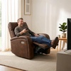 image:imageMCombo Zero Wall Recliner Chair Power Wall Hugger Recliner with USB amp TypeC Dual Charge Ports for Small Space Living Room RV PR644 Dark GreyDark Brown