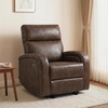image:imageMCombo Zero Wall Recliner Chair Power Wall Hugger Recliner with USB amp TypeC Dual Charge Ports for Small Space Living Room RV PR644 Dark GreyDark Brown