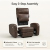 image:imageMCombo Zero Wall Recliner Chair Power Wall Hugger Recliner with USB amp TypeC Dual Charge Ports for Small Space Living Room RV PR644 Dark GreyDark Brown