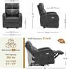 image:imageMCombo Zero Wall Recliner Chair Power Wall Hugger Recliner with USB amp TypeC Dual Charge Ports for Small Space Living Room RV PR644 Dark GreyDark Grey
