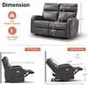 image:imageMCombo Zero Wall Recliner Loveseat 2Seat Power Wall Hugger Sofa with USB amp TypeC Charge Ports for Small Space Living Room RV Faux Leather PR646 Dark Grey LoveseatDark Grey