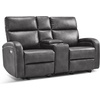 image:imageMCombo Zero Wall Recliner Loveseat 2Seat Power Wall Hugger Sofa with USB amp TypeC Charge Ports for Small Space Living Room RV Faux Leather PR646 Dark Grey LoveseatDark Grey