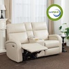 image:imageMCombo Zero Wall Recliner Loveseat 2Seat Power Wall Hugger Sofa with USB amp TypeC Charge Ports for Small Space Living Room RV Faux Leather PR646 Dark Grey LoveseatBeige