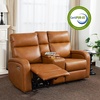 image:imageMCombo Zero Wall Recliner Loveseat 2Seat Power Wall Hugger Sofa with USB amp TypeC Charge Ports for Small Space Living Room RV Faux Leather PR646 Dark Grey LoveseatCognac Brown