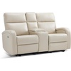 image:imageMCombo Zero Wall Recliner Loveseat 2Seat Power Wall Hugger Sofa with USB amp TypeC Charge Ports for Small Space Living Room RV Faux Leather PR646 Dark Grey LoveseatBeige