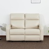 image:imageMCombo Zero Wall Recliner Loveseat 2Seat Power Wall Hugger Sofa with USB amp TypeC Charge Ports for Small Space Living Room RV Faux Leather PR646 Dark Grey LoveseatBeige