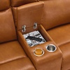 image:imageMCombo Zero Wall Recliner Loveseat 2Seat Power Wall Hugger Sofa with USB amp TypeC Charge Ports for Small Space Living Room RV Faux Leather PR646 Dark Grey LoveseatCognac Brown