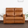 image:imageMCombo Zero Wall Recliner Loveseat 2Seat Power Wall Hugger Sofa with USB amp TypeC Charge Ports for Small Space Living Room RV Faux Leather PR646 Dark Grey LoveseatCognac Brown