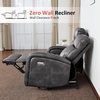image:imageMCombo Zero Wall Recliner Loveseat 2Seat Power Wall Hugger Sofa with USB amp TypeC Charge Ports for Small Space Living Room RV Faux Leather PR646 Dark Grey LoveseatDark Grey