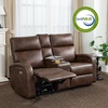 image:imageMCombo Zero Wall Recliner Loveseat 2Seat Power Wall Hugger Sofa with USB amp TypeC Charge Ports for Small Space Living Room RV Faux Leather PR646 Dark Grey LoveseatDark Brown