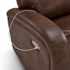 image:imageMCombo Zero Wall Recliner Loveseat 2Seat Power Wall Hugger Sofa with USB amp TypeC Charge Ports for Small Space Living Room RV Faux Leather PR646 Dark Grey LoveseatDark Brown