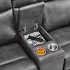 image:imageMCombo Zero Wall Recliner Loveseat 2Seat Power Wall Hugger Sofa with USB amp TypeC Charge Ports for Small Space Living Room RV Faux Leather PR646 Dark Grey LoveseatDark Grey