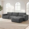 image:imageMCombo 121 Oversized Boneless Sofa with Ottoman Extra Deep Cloud Couch Modular Sectional Sofa Compressed Foam Couch for Living Room SS378 Dark GreyDark Grey