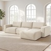 image:imageMCombo 121 Oversized Boneless Sofa with Ottoman Extra Deep Cloud Couch Modular Sectional Sofa Compressed Foam Couch for Living Room SS378 Dark GreyWhite