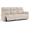 image:imageMCombo 646 Wall Hugger Power Loveseat Recliner Sofa with USB Ports Reclining Loveseat for Small Spaces Living Room RV Fabric PR635M1 Navy BlueBeige