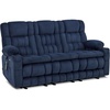 image:imageMCombo 807 W 3 Seater Power Reclining Sofa with Heat and Vibration Massage Zero Gravity Recliner Sofa Couch for Living Room Fabric 6316M3 Burgundy 3SeaterNavy Blue