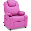 image:imageMCombo Big Kids Recliner for Ages 3 Child Reclining Chair Toddlers Recliner Sofa with Cup Holders Fabric CamouflagePink