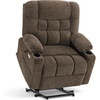 image:imageMCombo Dual Motor Power Lift Recliner Chair for Elderly Lay Flat Lift Chair with Dual Heating and Massage Extra Wide Lift Recliner for Big and Tall Fabric R7070 BrownCoffee