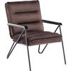 image:imageMCombo Modern Accent Chair Velvet Club Chair Upholstered Armchair for Small Space Living Room amp Office Reception Fabric 4747 4750 Chair BrownBrown