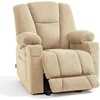 image:imageMCombo Oversized Zero Gravity Recliner Chair with Heating and Massage Power Recliner for Big and Tall with USB amp Type C Ports Cup Holders for Living Room 8017 Grey OversizedBeige