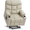 image:imageMCombo Power Lift Recliner Chair for Elderly for Mom Electric Lift Chair with Extended Footrest USB Ports Cup Holders Faux Leather 7287 Dark Grey MediumBeige