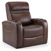 image:imageMCombo Power Recliner Chairs Leather Recliner Chair for Adults Home Theater Seating with Adjustable Headrest USB Ports LED Light amp Armrest Storage Recliners for Living Room HTS400 Neutral GreyLight Brown