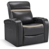 image:imageMCombo Power Recliner Chairs Leather Recliner Chair for Adults Home Theater Seating with Adjustable Headrest USB Ports LED Light amp Armrest Storage Recliners for Living Room HTS400 Neutral GreyNeutral Grey