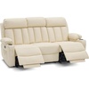 image:imageMCombo Power Reclining Sofa with Heat and VibrationUSB Ports Cup Holders3Seat Dual Recliner Sofa for Living Room 6077 Cream White 3 SeaterCream White