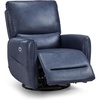 image:imageMCombo Power Swivel Rocker Recliner with Lumbar Support Faux Leather Electric Nursery Glider Recliner Chair for Adults 6922 Cream WhiteNavy Blue